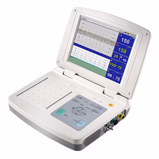 Máquina de teste de frequência cardíaca para bebês, máquina Ctg de cardiotocografia, monitor fetal materno (PW9000B)