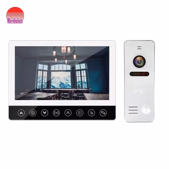 7 Polegada 4 Fio Villa Vídeo Porteiro Campainha Câmera Vídeo Porta Telefone Funciona com ID Cartão IC Desbloquear