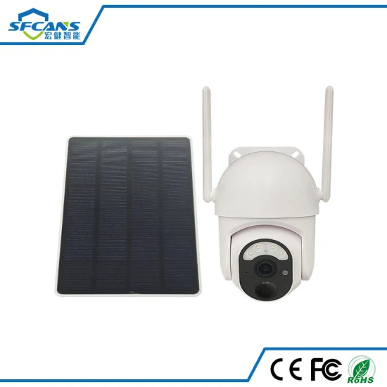 Câmera CCTV à prova d'água de segurança com bateria de cartão SIM 4G alimentada por painel solar WiFi