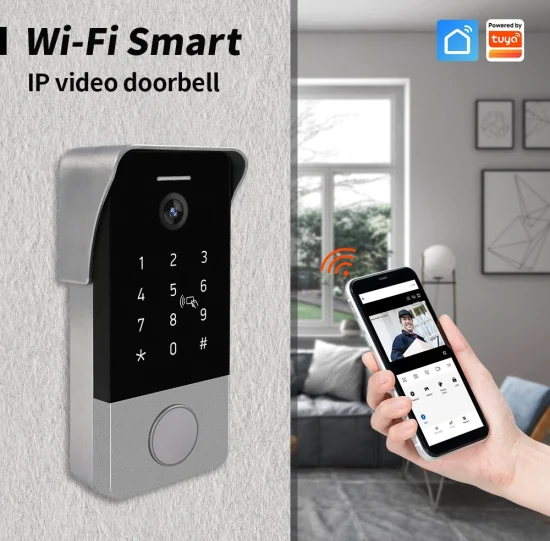 Tcp/ip wifi segurança doméstica metal vídeo campainha ip suporte smartphone controle de desbloqueio remoto